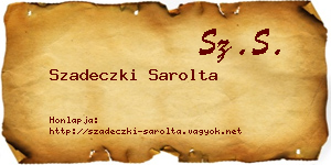 Szadeczki Sarolta névjegykártya